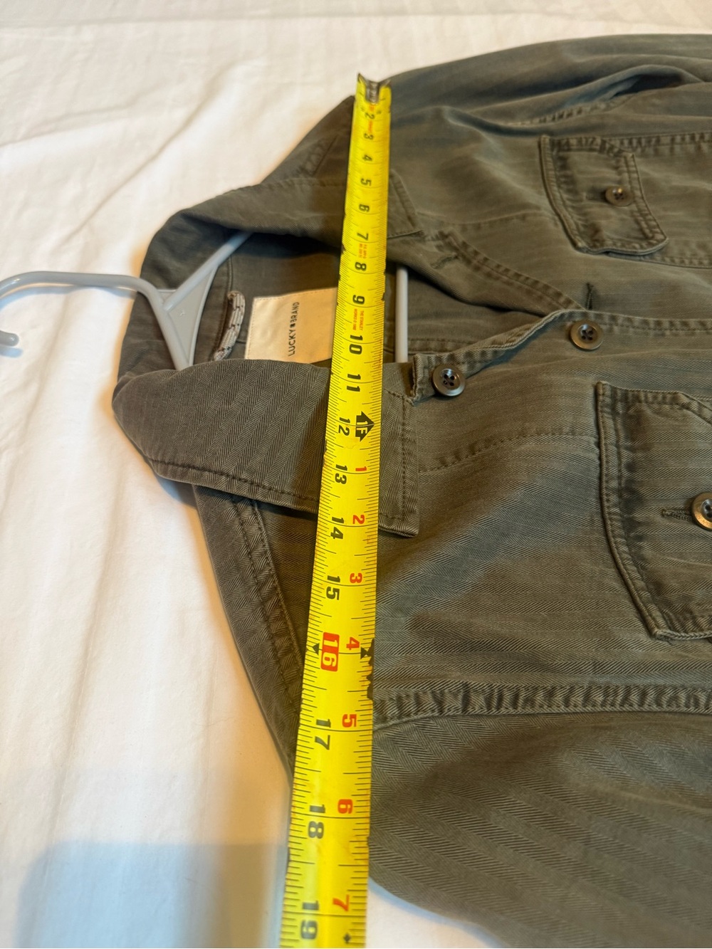 Lucky Brand Men's Olive Utility Shirt Jacket - Picture 5 of 10